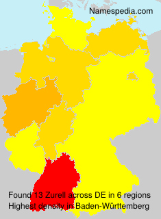 Surname Zurell in Germany Surname Zurell in Germany