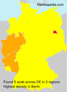 Surname azab in Germany Surname azab in Germany
