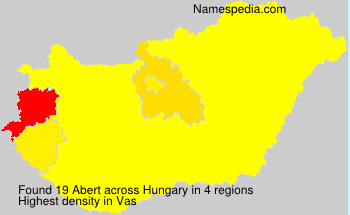 Surname Abert in Hungary Surname Abert in Hungary