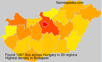 Surname Acs in Hungary Surname Acs in Hungary