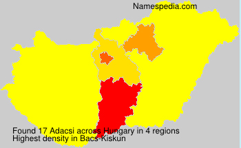 Surname Adacsi in Hungary Surname Adacsi in Hungary