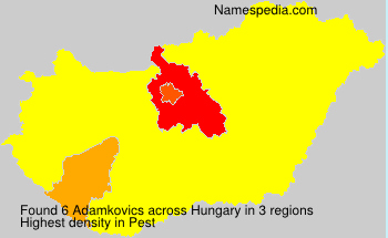 Surname Adamkovics in Hungary Surname Adamkovics in Hungary