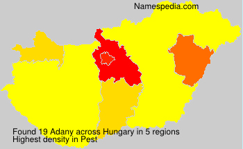 Surname Adany in Hungary Surname Adany in Hungary