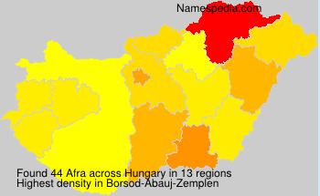 Surname Afra in Hungary Surname Afra in Hungary