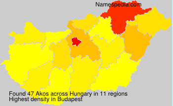 Surname Akos in Hungary Surname Akos in Hungary