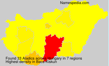 Surname Aladics in Hungary Surname Aladics in Hungary