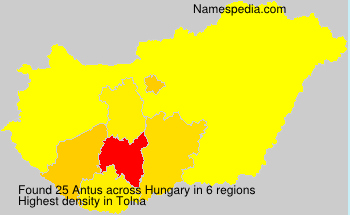 Surname Antus in Hungary Surname Antus in Hungary