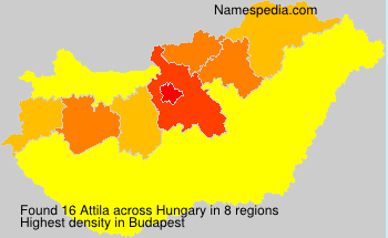 Surname Attila in Hungary