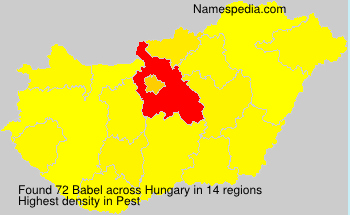 Surname Babel in Hungary Surname Babel in Hungary