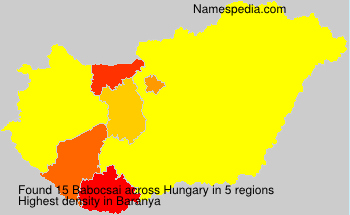 Surname Babocsai in Hungary Surname Babocsai in Hungary