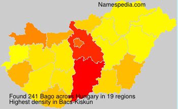 Surname Bago in Hungary Surname Bago in Hungary