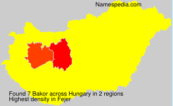 Surname Bakor in Hungary Surname Bakor in Hungary