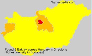 Surname Baktay in Hungary Surname Baktay in Hungary