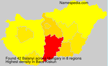 Surname Balanyi in Hungary Surname Balanyi in Hungary