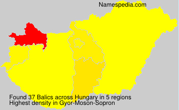 Surname Balics in Hungary Surname Balics in Hungary
