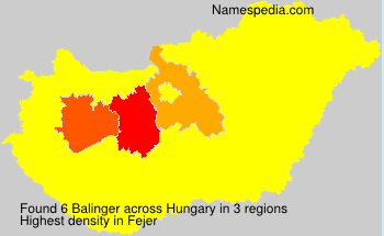 Surname Balinger in Hungary Surname Balinger in Hungary