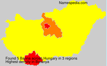 Surname Banna in Hungary Surname Banna in Hungary