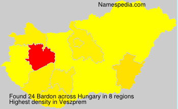 Surname Bardon in Hungary Surname Bardon in Hungary