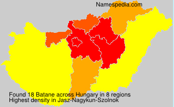 Surname Batane in Hungary Surname Batane in Hungary