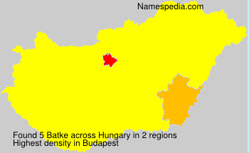Surname Batke in Hungary Surname Batke in Hungary