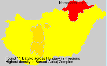 Surname Batyko in Hungary Surname Batyko in Hungary