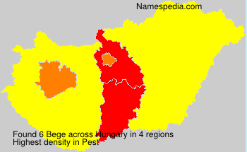 Surname Bege in Hungary Surname Bege in Hungary