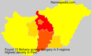 Surname Behany in Hungary Surname Behany in Hungary