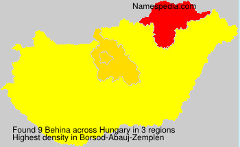 Surname Behina in Hungary Surname Behina in Hungary