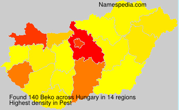 Surname Beko in Hungary Surname Beko in Hungary