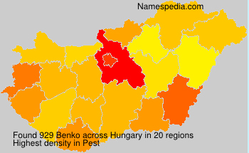 Surname Benko in Hungary Surname Benko in Hungary