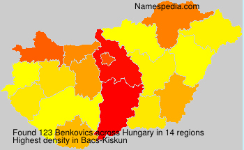 Surname Benkovics in Hungary Surname Benkovics in Hungary