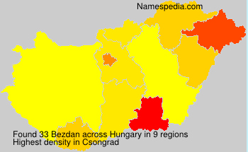 Surname Bezdan in Hungary Surname Bezdan in Hungary