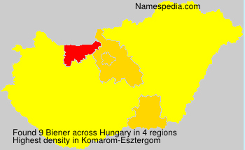 Surname Biener in Hungary Surname Biener in Hungary