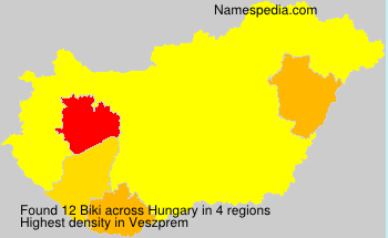 Surname Biki in Hungary Surname Biki in Hungary