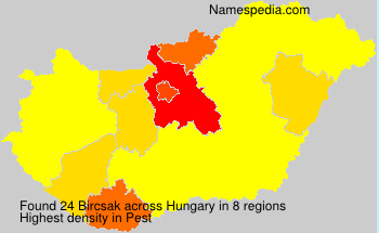Surname Bircsak in Hungary Surname Bircsak in Hungary