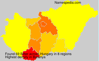 Surname Bitter in Hungary Surname Bitter in Hungary