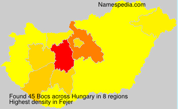 Surname Bocs in Hungary Surname Bocs in Hungary