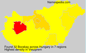 Surname Bocskay in Hungary Surname Bocskay in Hungary