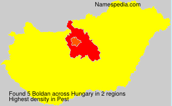 Surname Boldan in Hungary