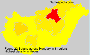 Surname Botane in Hungary Surname Botane in Hungary