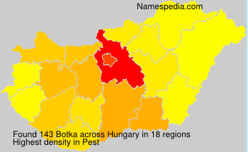 Surname Botka in Hungary Surname Botka in Hungary