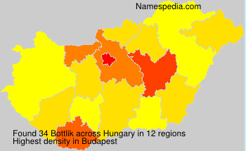 Surname Bottlik in Hungary Surname Bottlik in Hungary