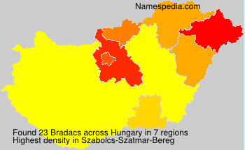 Surname Bradacs in Hungary