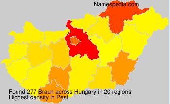 Surname Braun in Hungary