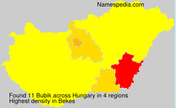 Surname Bubik in Hungary Surname Bubik in Hungary