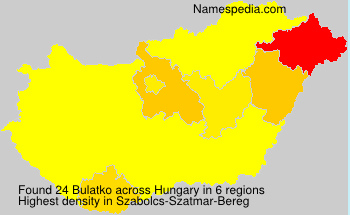 Surname Bulatko in Hungary Surname Bulatko in Hungary