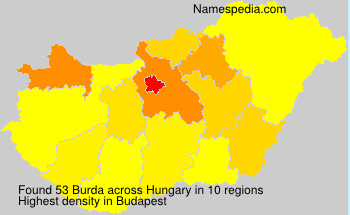 Surname Burda in Hungary Surname Burda in Hungary