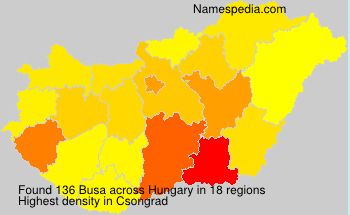 Surname Busa in Hungary Surname Busa in Hungary