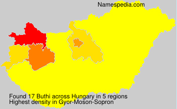 Surname Buthi in Hungary Surname Buthi in Hungary