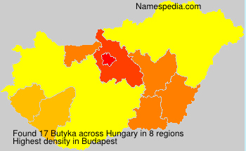 Surname Butyka in Hungary Surname Butyka in Hungary